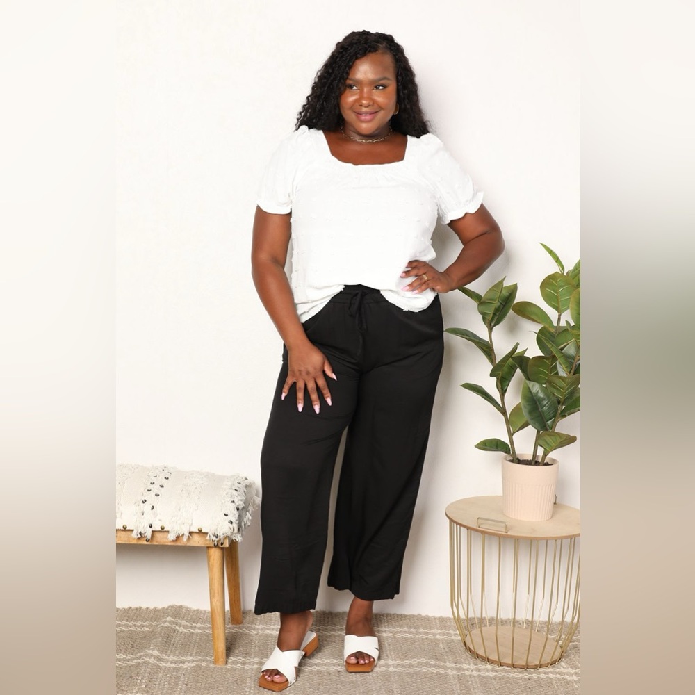 Mandy Swiss Dot Puff Sleeve Square Neck Blouse - Picture 6 of 11